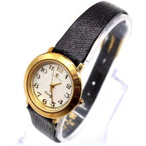 J.B Champion Watch Womens Gold Tone Stainless Steel Round Classic Dial